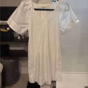 White linen dress